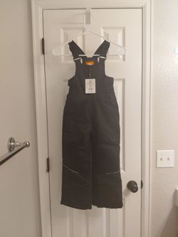 Kids Black Snow Bib Pants with Tags