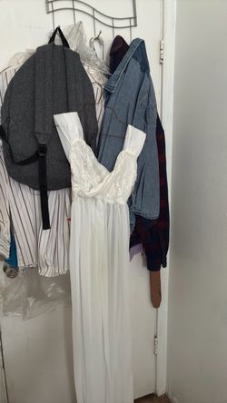 White Lace Bodice Maxi Dress
