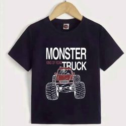 Toddler Boys Monster Truck Navy Blue Size 4-5 Yrs T Shirt 
