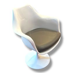 MCM Tulip Arm Chair Grey Cushion  By SDAWY 