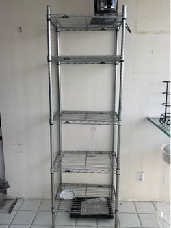 Tall metal kitchen rack