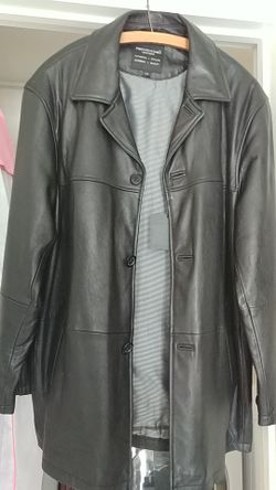 SHARP! New Men's Black leather jacket