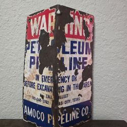 Amoco pipeline Company porcelain sign