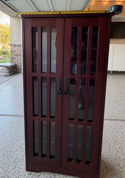 Cherrywood Media/Storage cabinet with Glass Doors