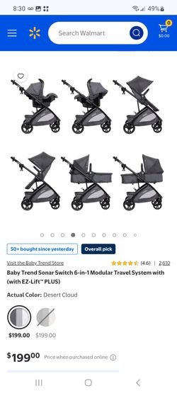 Baby Trend Sonar Switch 6-in-1 Modular Travel System with (with EZ-Lift™ PLUS) $160