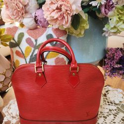 Pre-owned- LOUIS VUITTON Alma PM Epi Leather Red for Sale in Willow  Springs, CA - OfferUp
