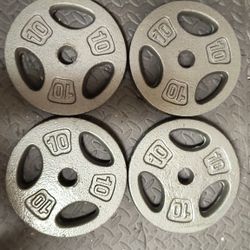 4 x 10lb Cast Iron Grip Weight Plates