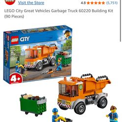 Lego City 3 Sets Of Trucks, Fire truck, Garbage Truck, Street Sweeper