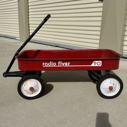 Vintage 1970s–80s Radio Flyer Wagon Model 90 40” Steel Classic Red