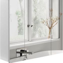 Bathroom medicine cabinet with mirror