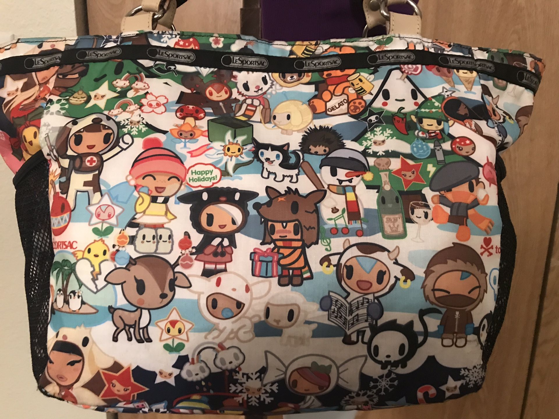 FIRST EDITION Tokidoki x LeSportsac Black Tote Bag w/Sandy Cactus & Tulip  Print for Sale in Gardena, CA - OfferUp