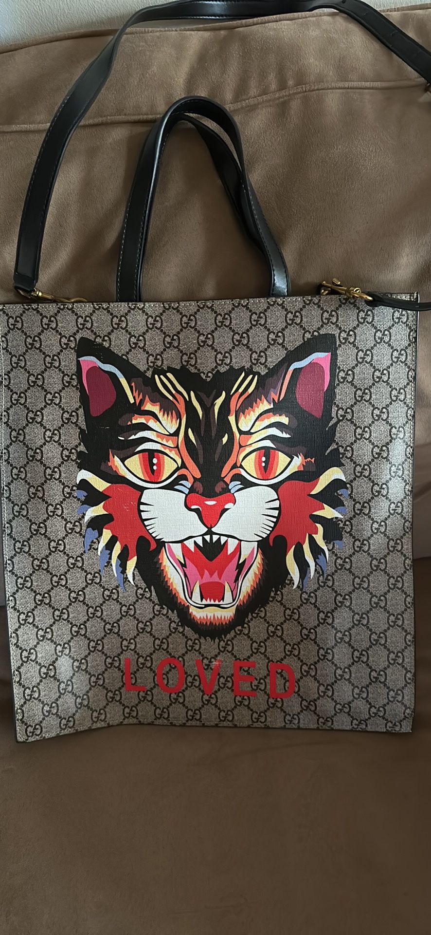 Gucci Angry Cat Tote Bag