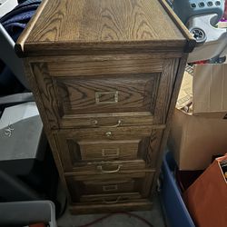 3 Drawer Wooden Filing Cabinet 