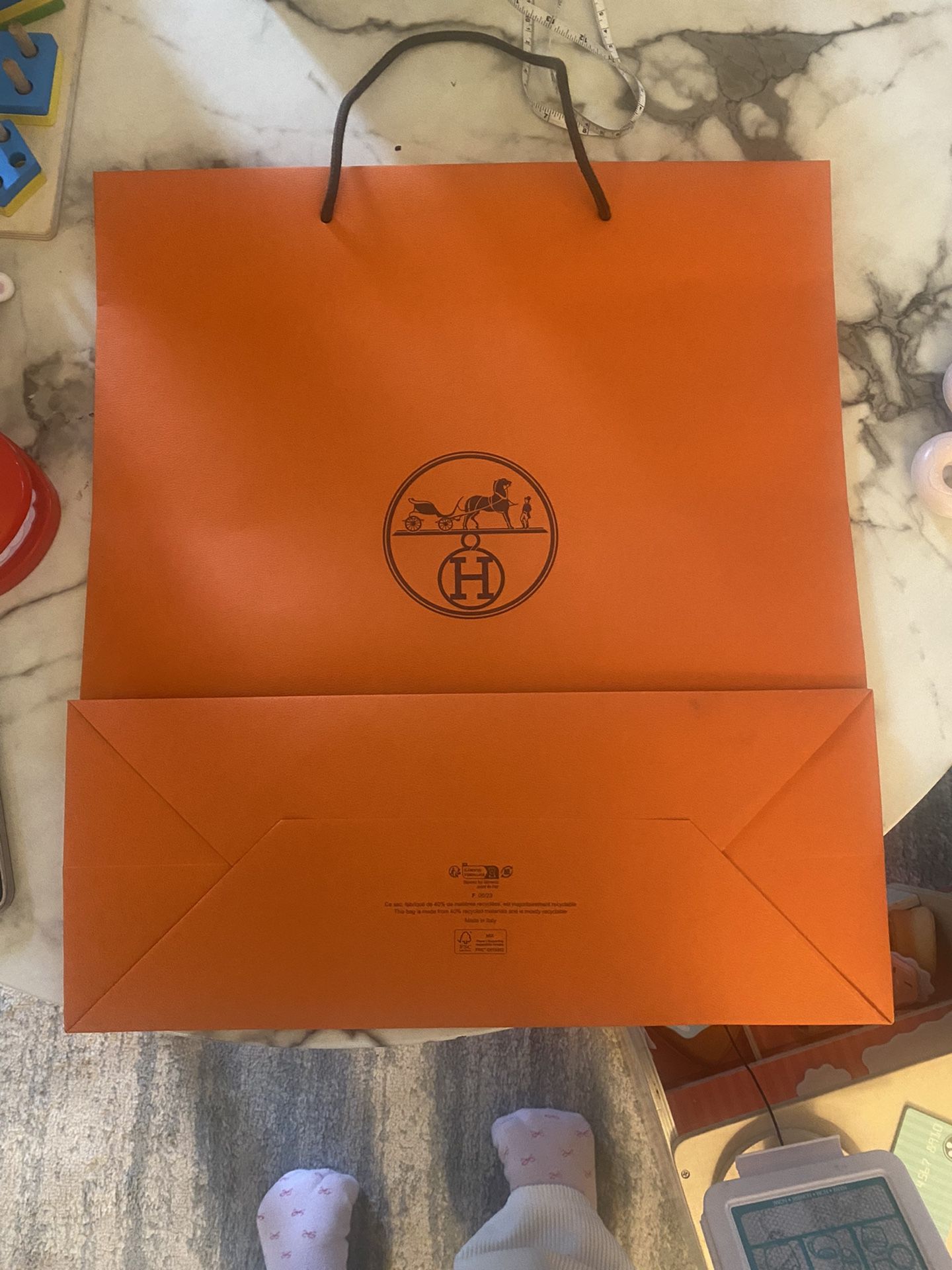 hermes paper bag