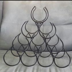 Solid Metal Wine Rack . Holds 10 bottles