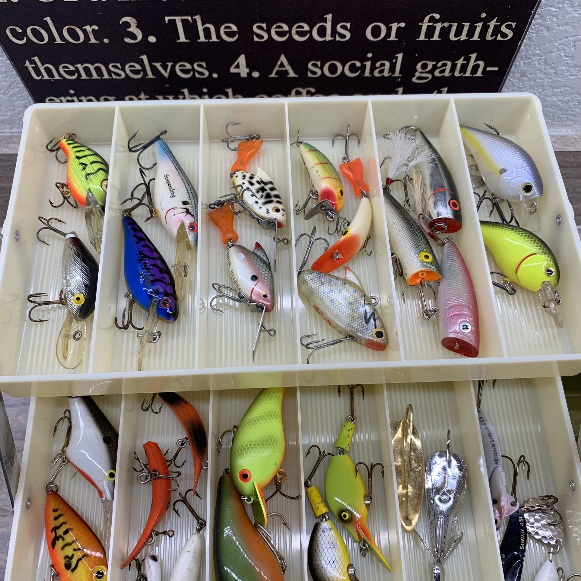 Vintage Bass Pro Tackle Box filled with vintage 70's ~ 90's fishing lures  and baits for Sale in Orange, CA - OfferUp