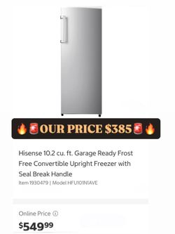 10.2 cu ft. Upright Freezer