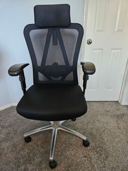 Ergonomic Mesh Office Chair w/ Headrest & Adjustable Arms
