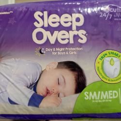 Cuties Sleep Overs Youth Absorbent Diaper Underwear Small/Medium 38 to 65 lbs.