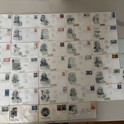 Lot Of 32 First Day Of Issue Stamped Envelopes, 1960-62 + 6 Others From 1953, 54, 56, 57. 