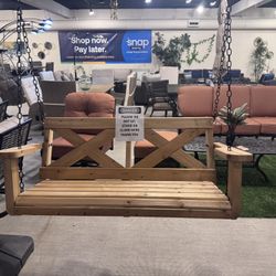 Wooden Porch Swing 