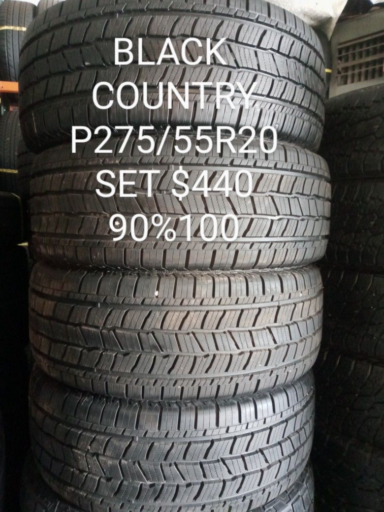 BLACK COUNTRY P275/55R20 SET 90%100