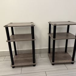 2x Grey Nightstands