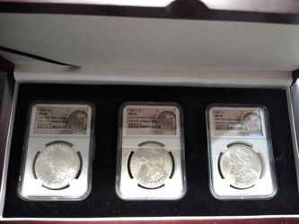 Three coins ms66 silver dollars one Price 1100