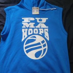Puma Hoops Mens Basketball Sleeveless Hoodie Brand New Medium 