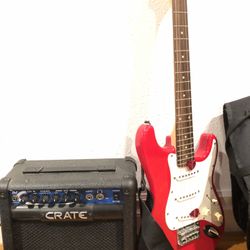 Squier Mini Electric Guitar & Crate Amplifier 
