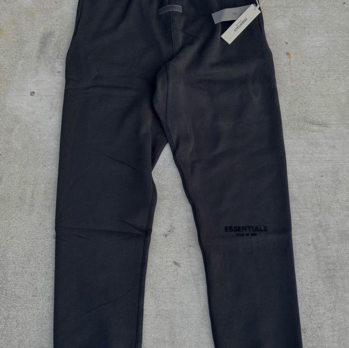 Essentials Black Cuffed Sweatpants Small