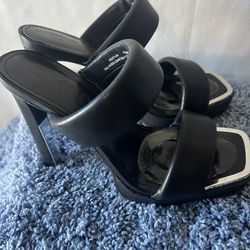 DKNY Ralia Platform Double Padded Strap Slip  On Stiletto Heels Womens size 5 1/2