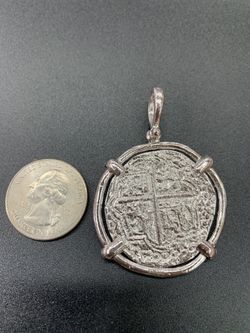 Atocha silver coin pendant