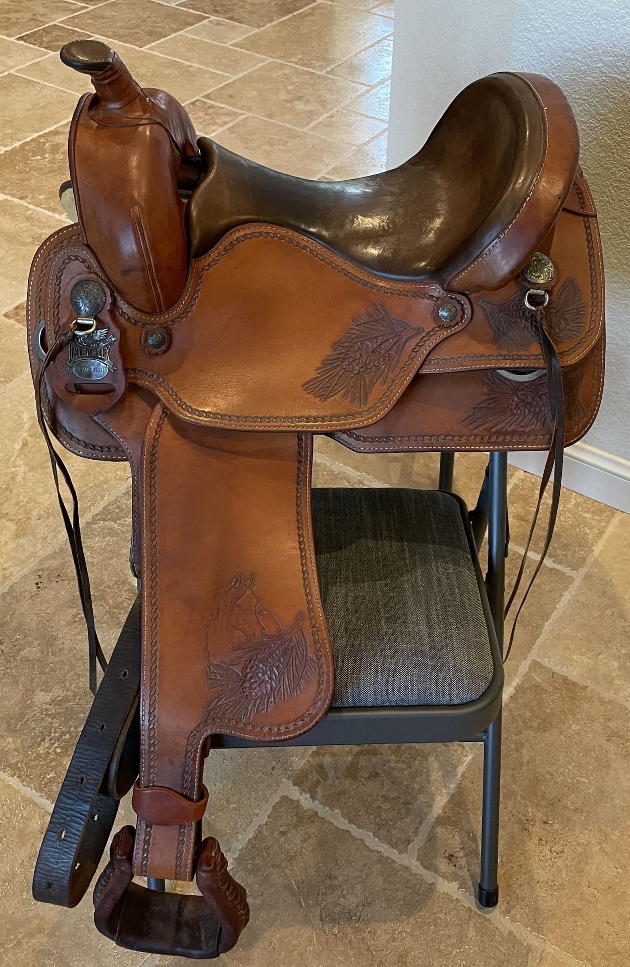 15” Custom Orthoflex Western Saddle - Ortho-flex