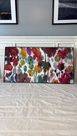 Multicolor wall art framed 46 1/2 x 24 1/4