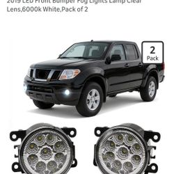 Fog Light Bulb 3.5 Inch Pair For Nissan Frontier 2005-2019 LED Front Bumper Fog Lights Lamp Clear Lens,6000k White,Pack of 2