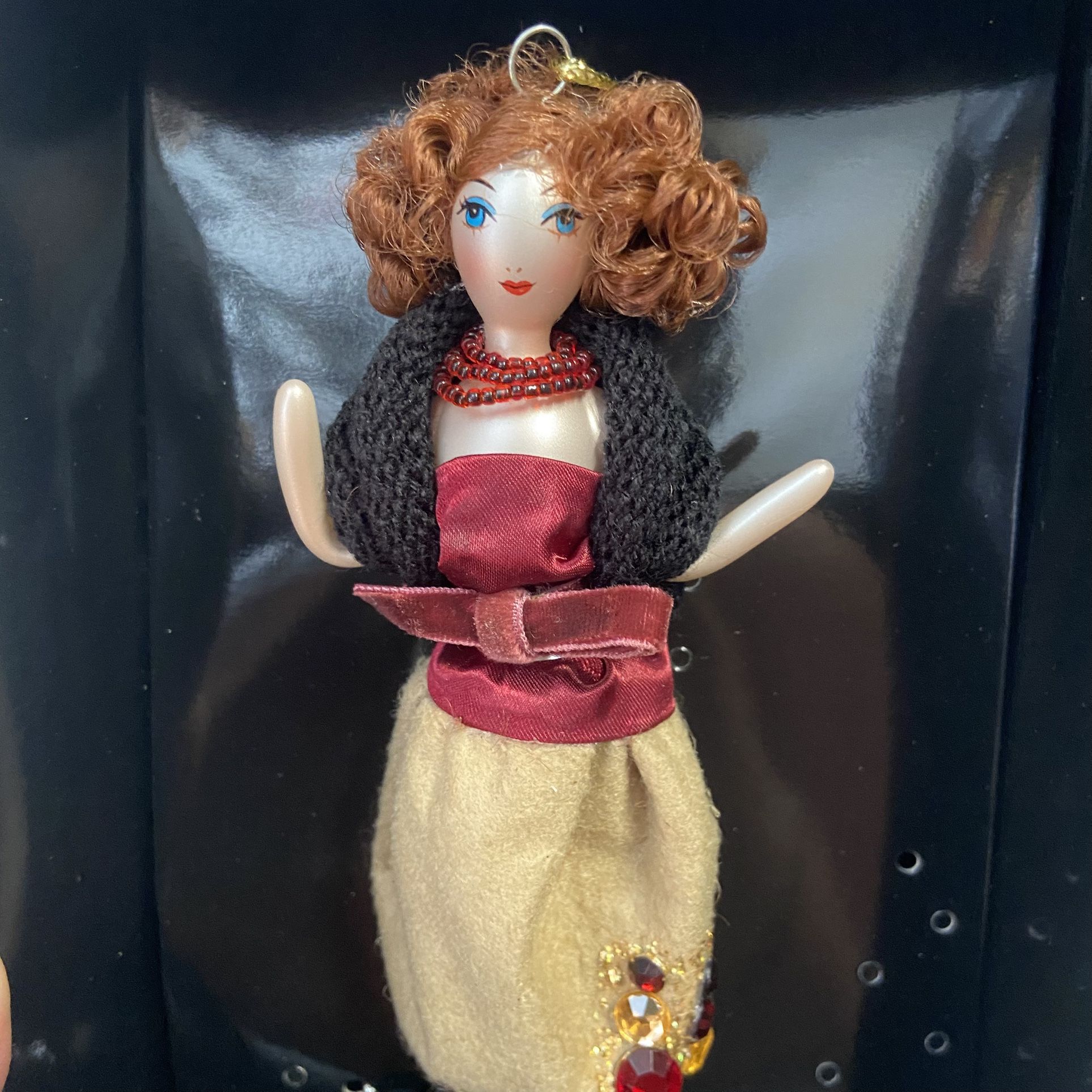 Vintage Ladies With Elegance Collection Glass Blown Ornament Hand Painted