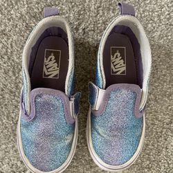 Toddler Girl Vans Glitter Shoes Size 10.5 $10