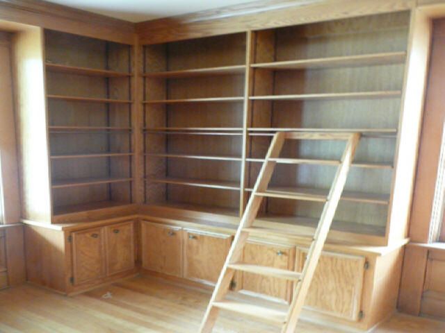 Solid Oak Bookshelves w/ cabinets (cash only)