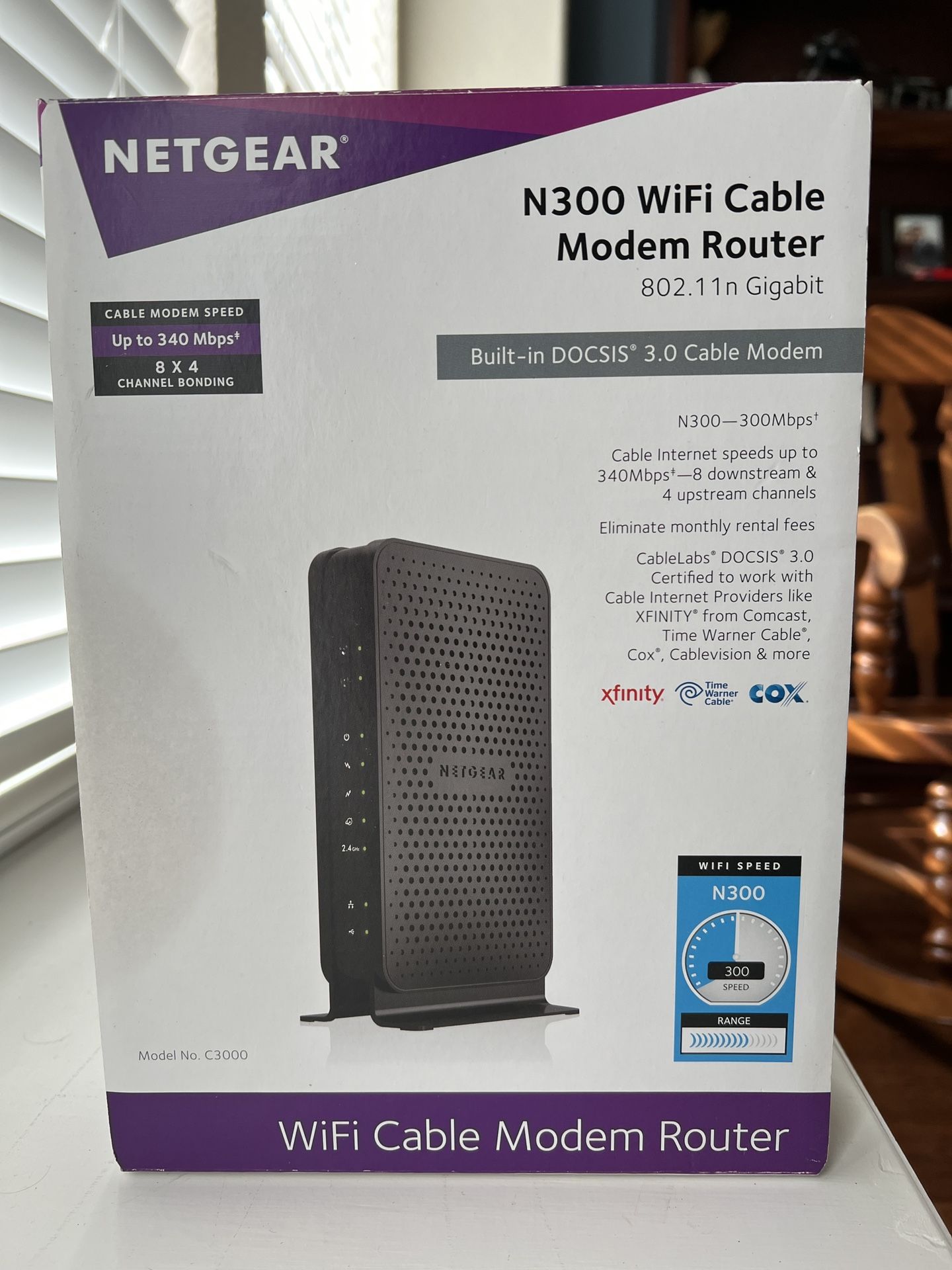 N300 WiFi Cable Modem Router Model C3000