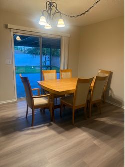 Dining table and 6 chairs