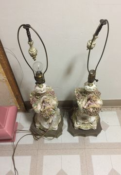 $45-2 VINTAGE ANTIQUE LAMPS-$45