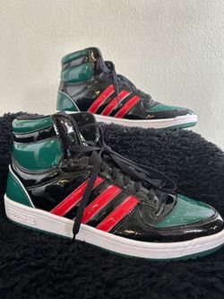 Adidas Men’s High Top Green Red And Black Sneaker Shoes Size