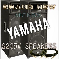 NIB Unused Professional Yamaha S215V Speakers 