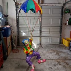 Clown with Parachute He's Happy Not Scary, Hand Made Beautiful