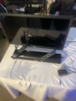 Vizio smart 22” TV with remote and sound bar