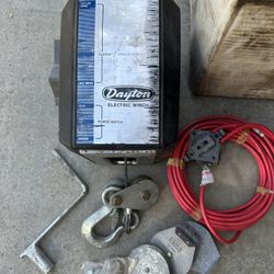 Dayton Electric Winch 1500lb Capacity 