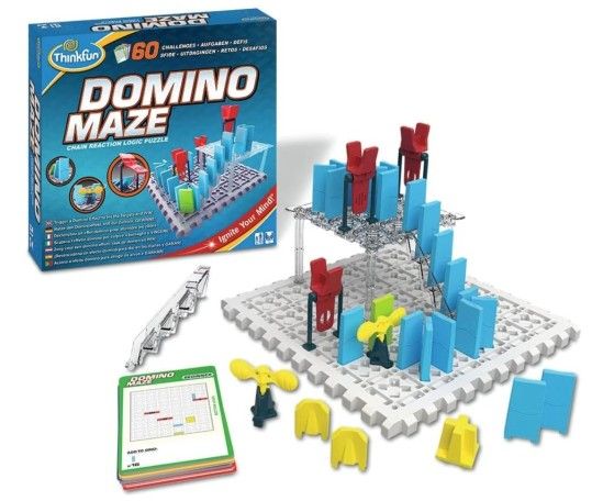 Think Fun 2 ThinkFun Domino Maze STEM Toy and Logic Game for Boys and Girls Age 8 and Up - Combines the Fun of Dominos With the Challenge of a 