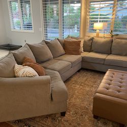 Large, Gray Sectional 