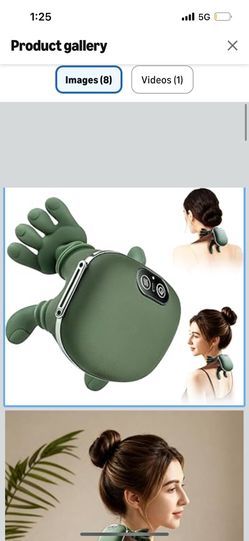 Neck Massager, Electric Neck and Back Massager with Heat, Simulated Human Hand Design Shoulder Neck Massage for Pain Relief and deep Tissue, Shiatsu M